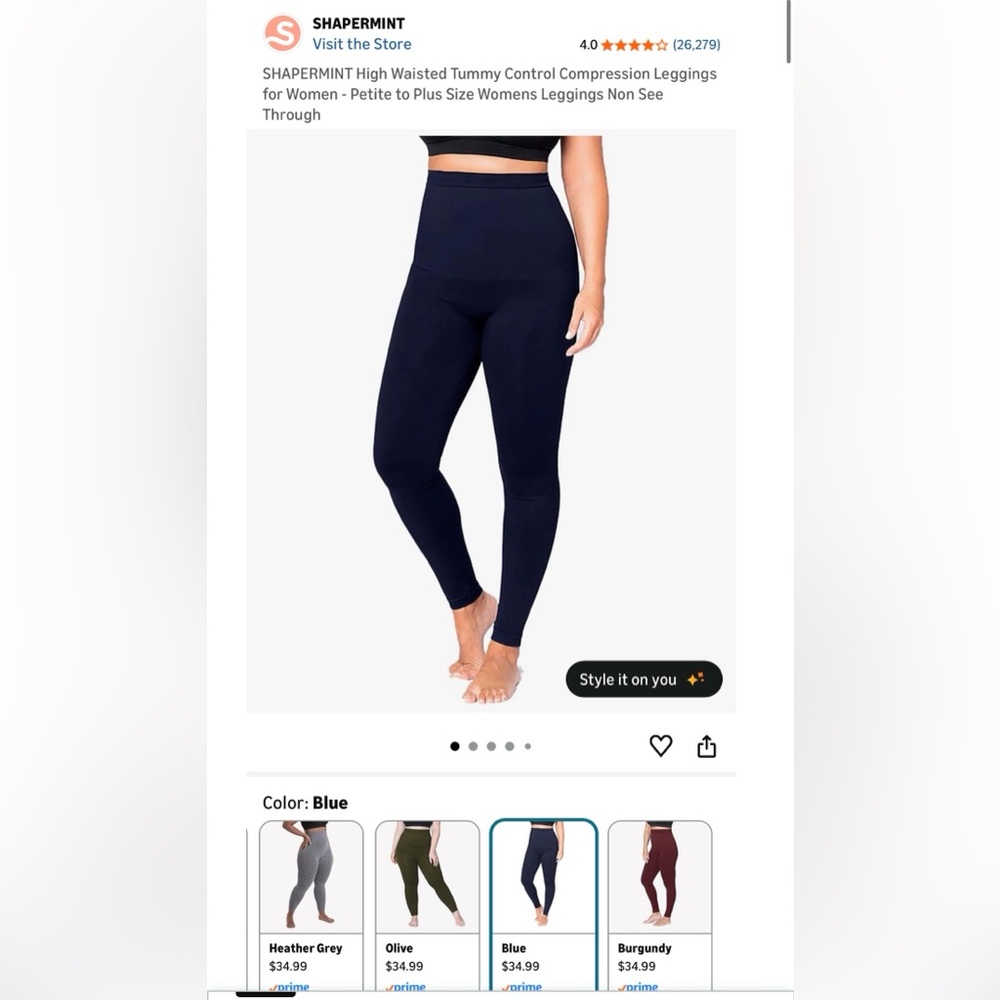 Shapermint Tummy control Leggings💜
